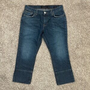 Calvin Klein Jeans I Lean‎ Fit Women Dark Wash Cropped Denim Jeans I Size 6